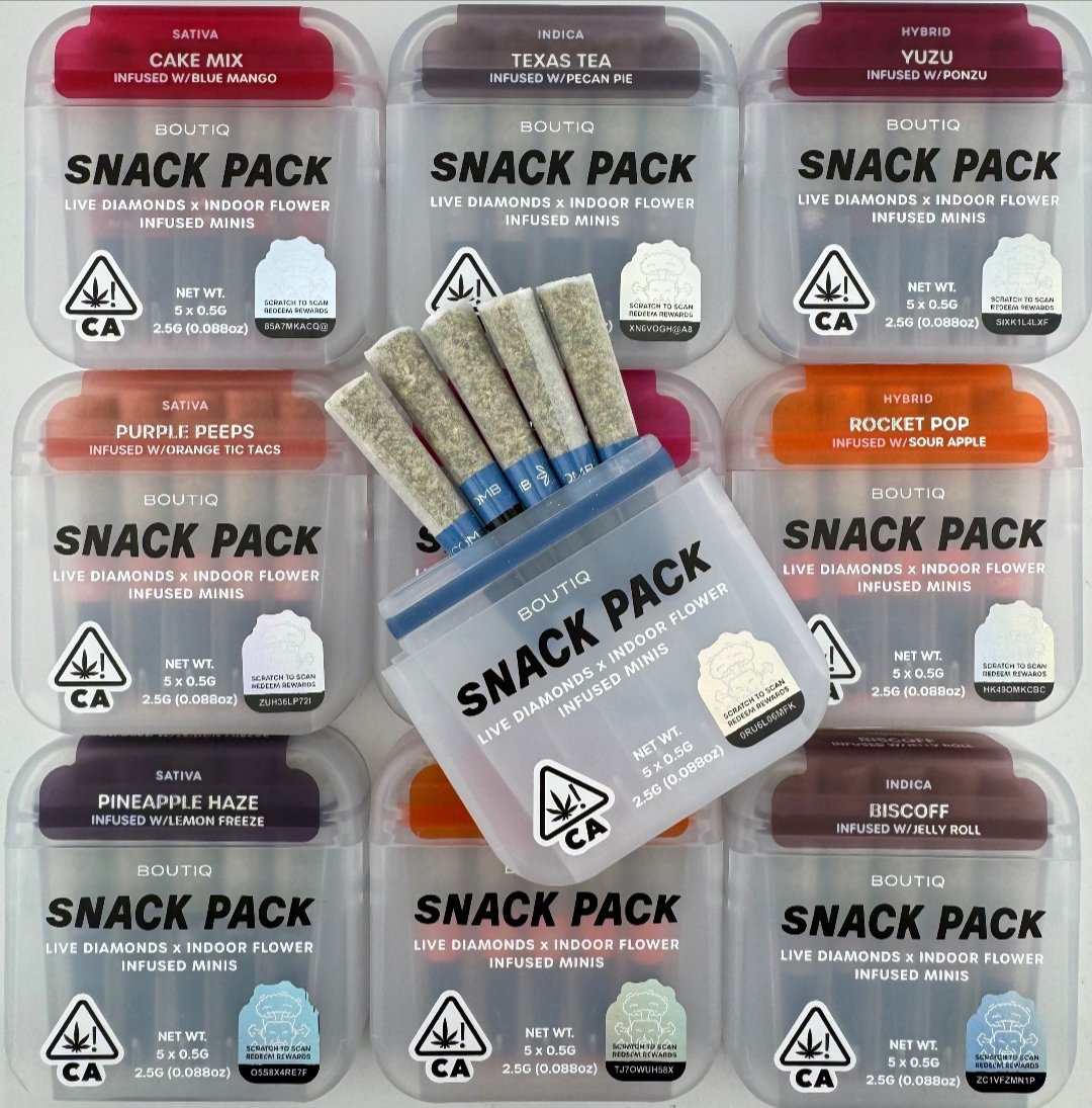 BOUTIQ Snack Pack β 5 Pack Diamond Infused Pre-Rolls π₯