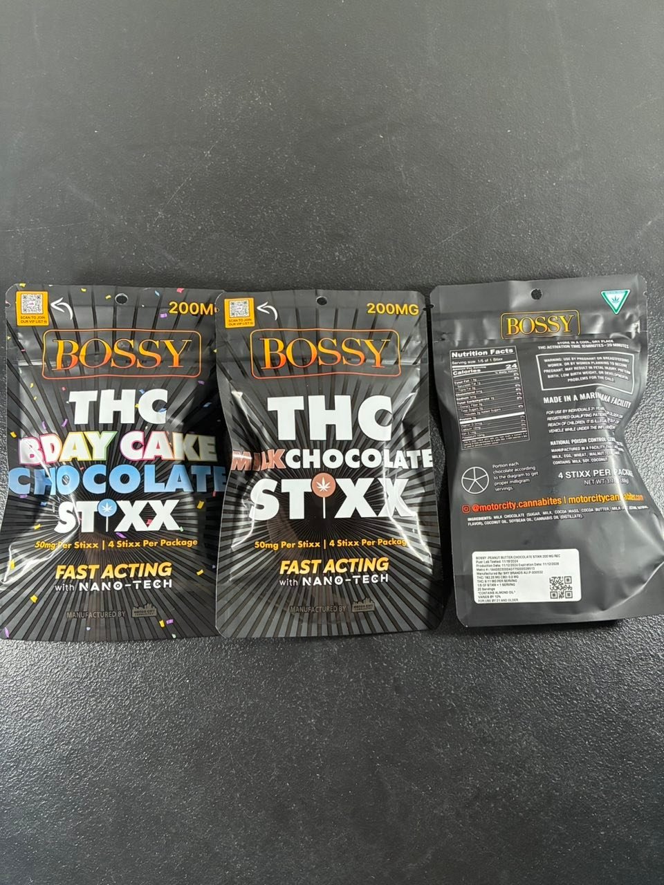Bossy THC Stixx 200MG (Chocolate Edibles)